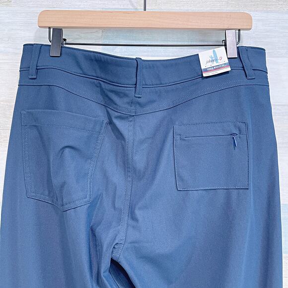 Johnnie O Cross Country Performance Pants Blue Flat Front Golf Casual Mens 34x34 - Picture 5 of 9